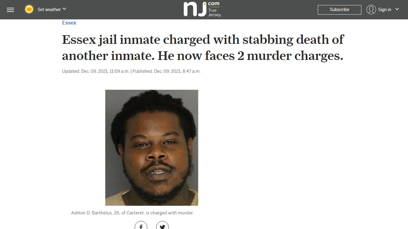 Essex jail inmate charged with stabbing death of another ...